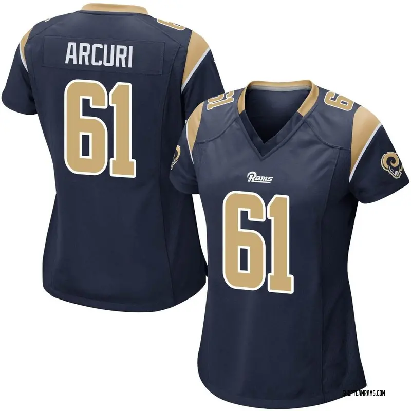 Nike AJ Arcuri Los Angeles Rams Game Navy Team Color Jersey - Women's