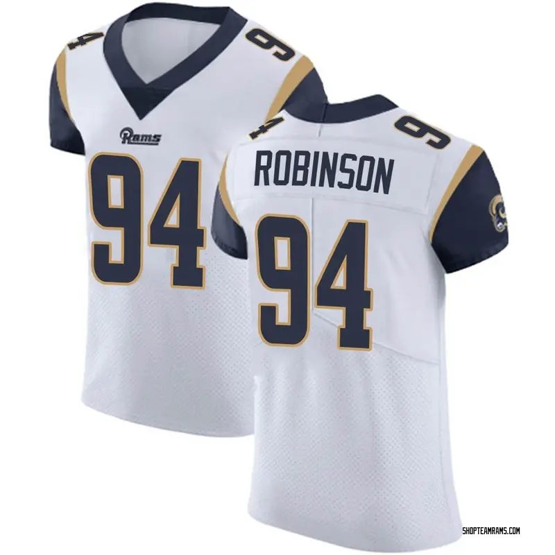 Nike A'Shawn Robinson Los Angeles Rams Elite White Vapor Untouchable Jersey - Men's