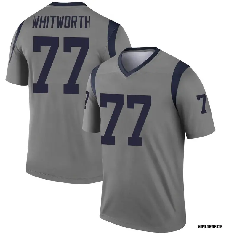 Nike Andrew Whitworth Los Angeles Rams Legend Gray Inverted Jersey - Youth