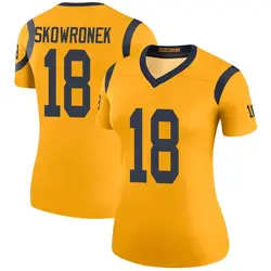 Nike Ben Skowronek Los Angeles Rams Legend Gold Color Rush Jersey - Women's