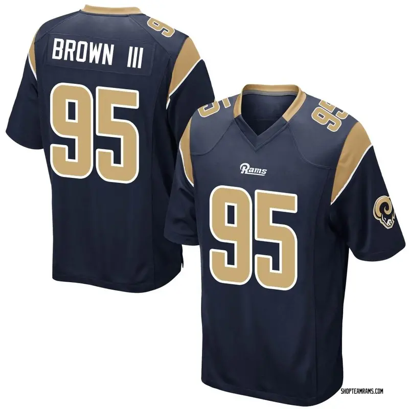 Nike Bobby Brown III Los Angeles Rams Game Brown Navy Team Color Jersey - Men's