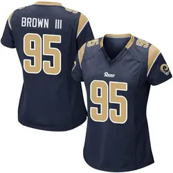 Nike Bobby Brown III Los Angeles Rams Game Brown Navy Team Color Jersey - Women's