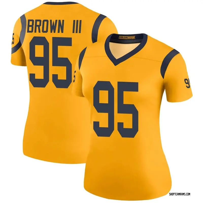 Nike Bobby Brown III Los Angeles Rams Legend Gold Color Rush Jersey - Women's