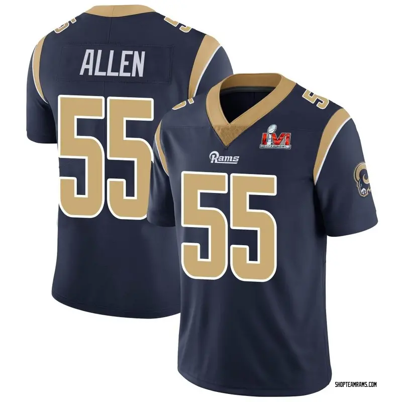 Nike Brian Allen Los Angeles Rams Limited Navy Team Color Vapor Untouchable Super Bowl LVI Bound Jersey - Men's