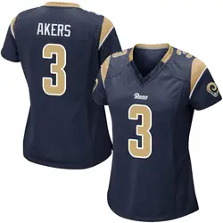Nike Cam Akers Los Angeles Rams Game Navy Team Color Jersey - Women's