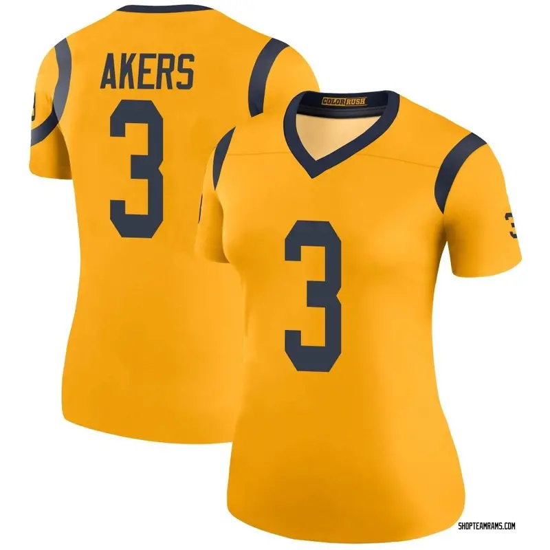 Nike Cam Akers Los Angeles Rams Legend Gold Color Rush Jersey - Women's