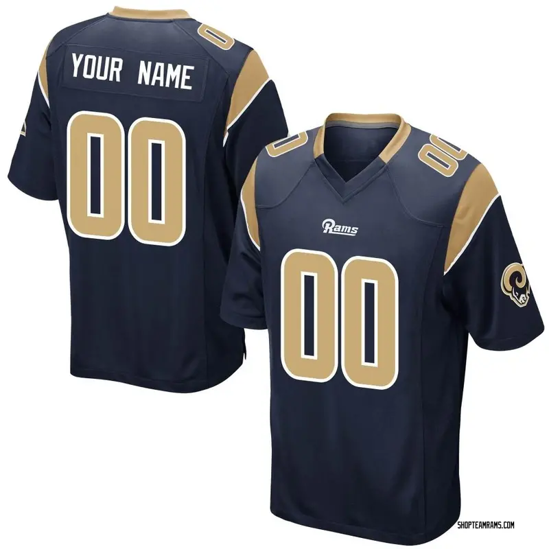 Nike Custom Los Angeles Rams Game Navy Team Color Jersey - Youth