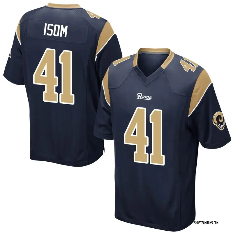 Nike Dan Isom Los Angeles Rams Game Navy Team Color Jersey - Youth