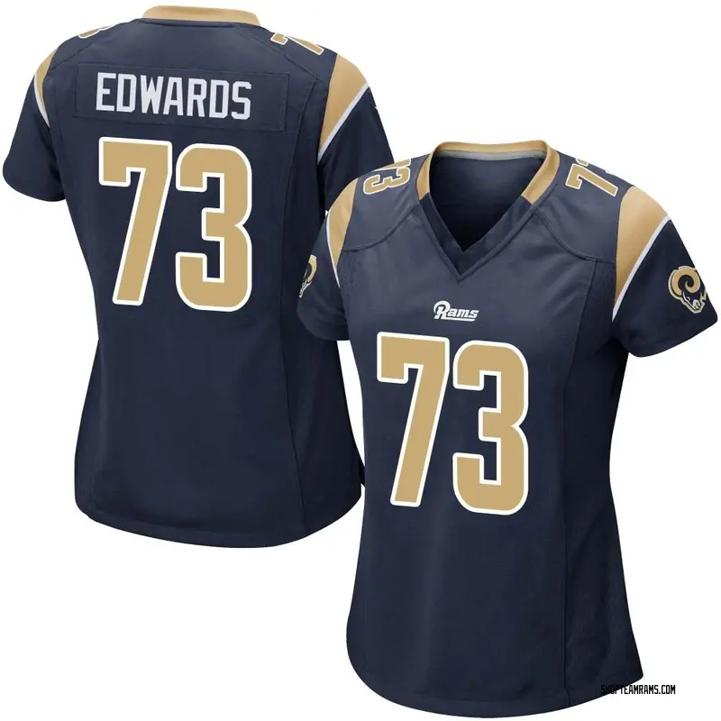Nike David Edwards Los Angeles Rams Game Navy Team Color Jersey - Women's
