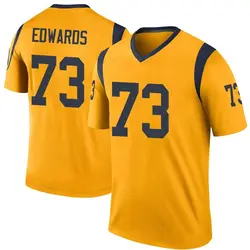 Nike David Edwards Los Angeles Rams Legend Gold Color Rush Jersey - Men's