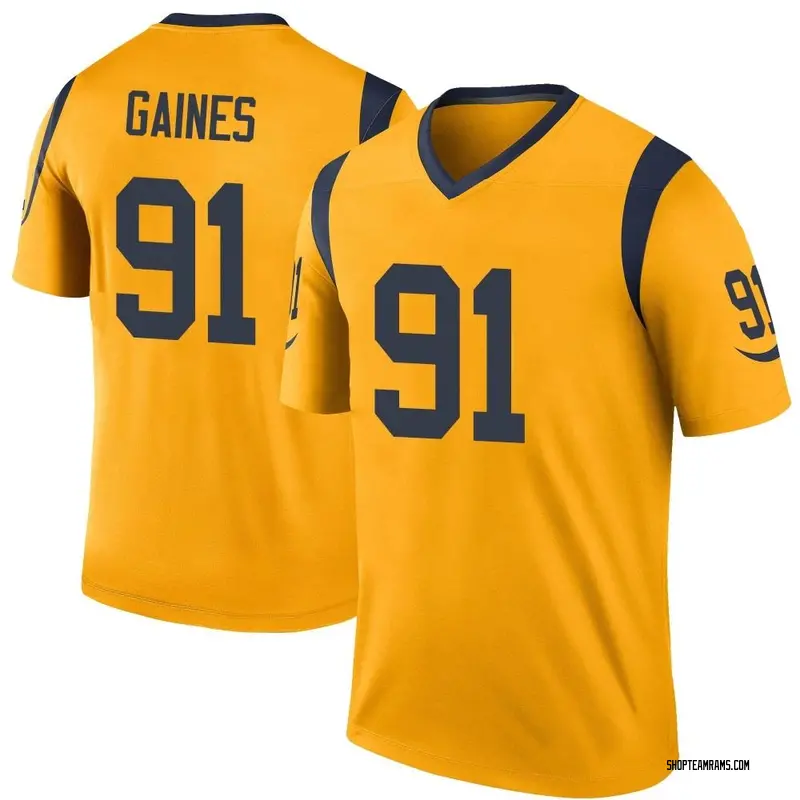 Nike Greg Gaines Los Angeles Rams Legend Gold Color Rush Jersey - Youth
