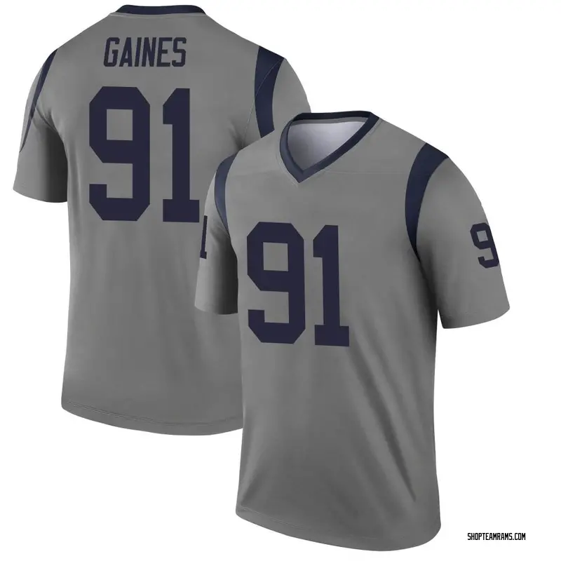 Nike Greg Gaines Los Angeles Rams Legend Gray Inverted Jersey - Men's