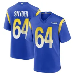 Nike Jack Snyder Los Angeles Rams Game Royal Alternate Jersey - Youth