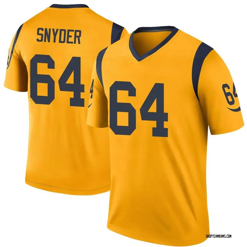 Nike Jack Snyder Los Angeles Rams Legend Gold Color Rush Jersey - Youth