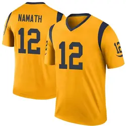 Nike Joe Namath Los Angeles Rams Legend Gold Color Rush Jersey - Youth