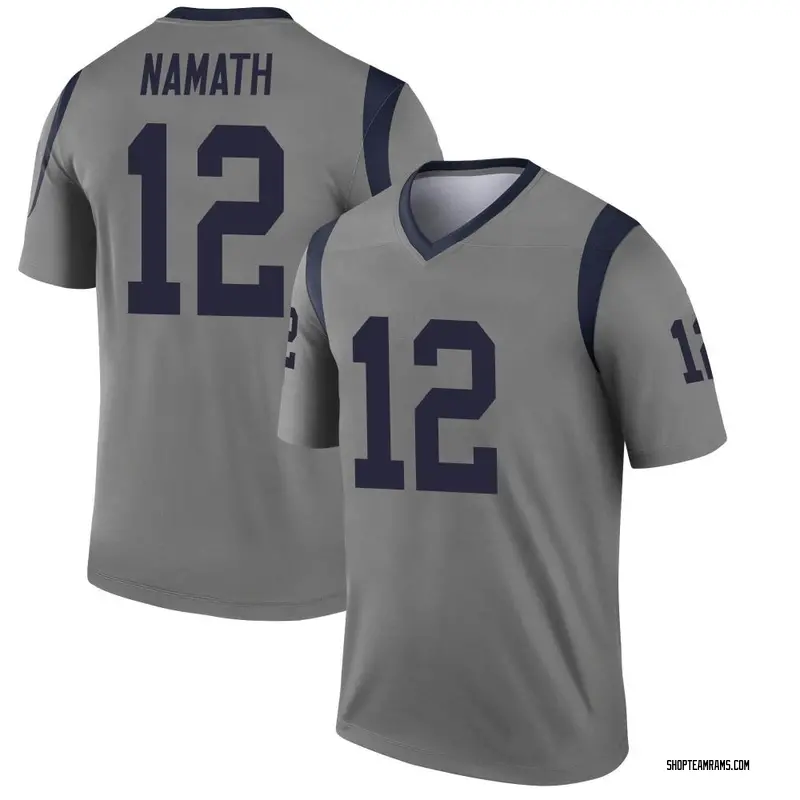 Nike Joe Namath Los Angeles Rams Legend Gray Inverted Jersey - Youth