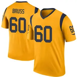 Nike Logan Bruss Los Angeles Rams Legend Gold Color Rush Jersey - Youth