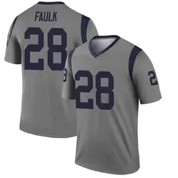 Nike Marshall Faulk Los Angeles Rams Legend Gray Inverted Jersey - Men's