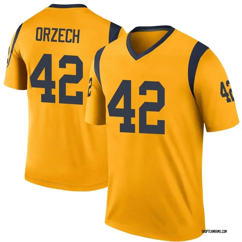 Nike Matthew Orzech Los Angeles Rams Legend Gold Color Rush Jersey - Men's