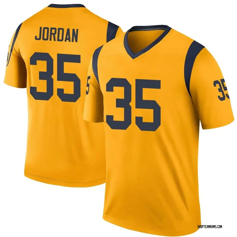 Nike Michael Jordan Los Angeles Rams Legend Gold Color Rush Jersey - Men's