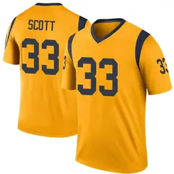 Nike Nick Scott Los Angeles Rams Legend Gold Color Rush Jersey - Men's