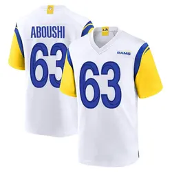 Nike Oday Aboushi Los Angeles Rams Game White Jersey - Men's