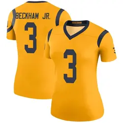 Nike Odell Beckham Jr. Los Angeles Rams Legend Gold Color Rush Jersey - Women's