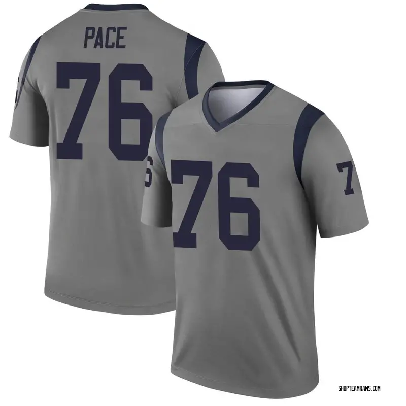 Nike Orlando Pace Los Angeles Rams Legend Gray Inverted Jersey - Men's