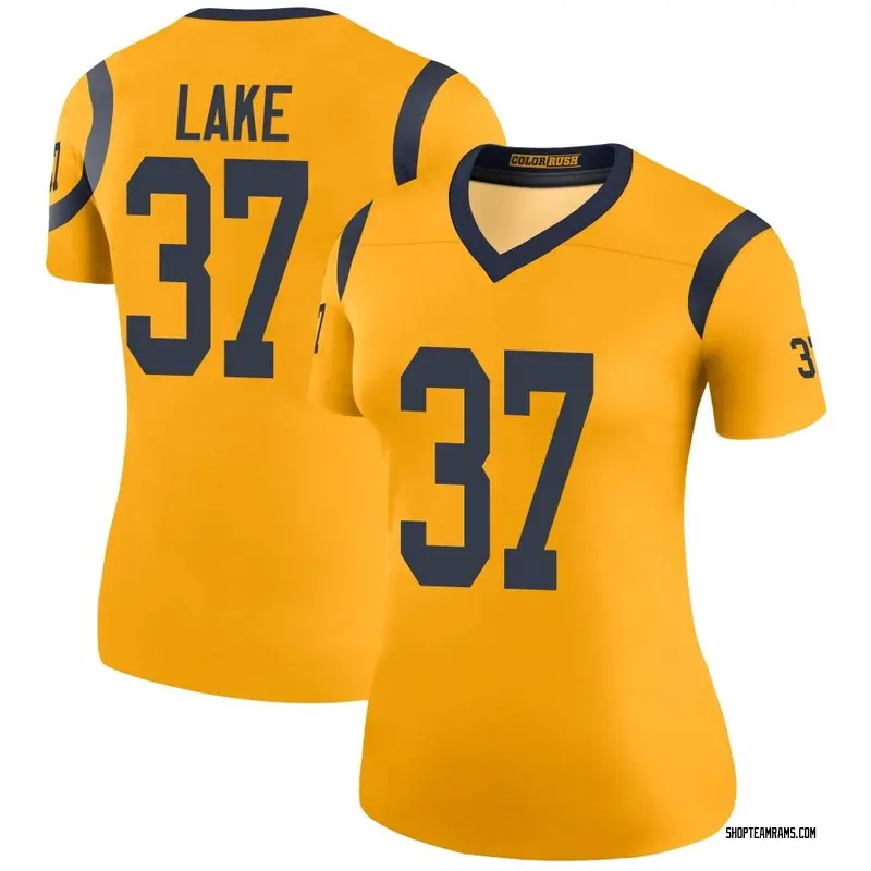 Nike Quentin Lake Los Angeles Rams Legend Gold Color Rush Jersey - Women's