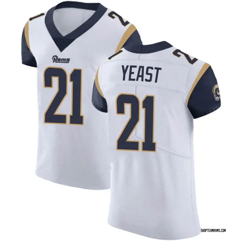 Nike Russ Yeast Los Angeles Rams Elite White Vapor Untouchable Jersey - Men's