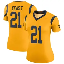 Nike Russ Yeast Los Angeles Rams Legend Gold Color Rush Jersey - Women's
