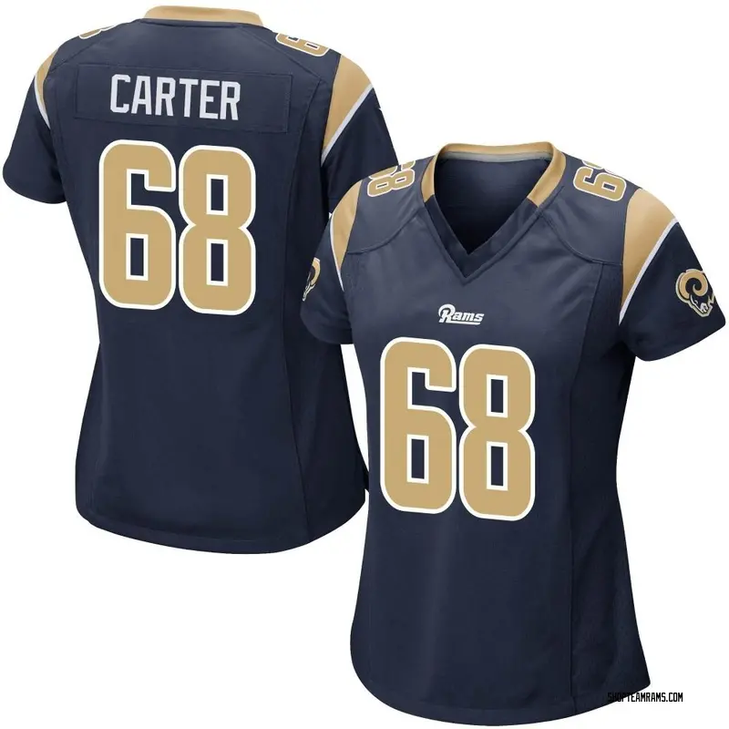 Nike T.J. Carter Los Angeles Rams Game Navy Team Color Jersey - Women's