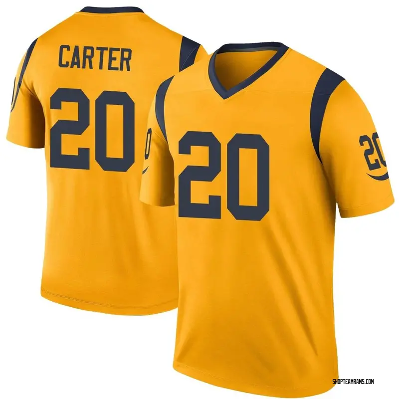 Nike TJ Carter Los Angeles Rams Legend Gold Color Rush Jersey - Youth