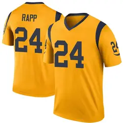 Nike Taylor Rapp Los Angeles Rams Legend Gold Color Rush Jersey - Youth