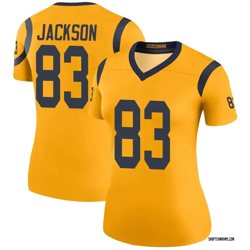 Nike Warren Jackson Los Angeles Rams Legend Gold Color Rush Jersey - Women's